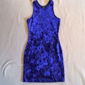 Blue velvet dress
